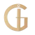 Stylized beige letter G logo with a paper-like texture and a small loop design.